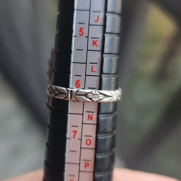 Handmade Sterling Silver 925 Black Jack Turquoise Ring Star Shot Size 6 - Picture 6 of 8